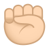 ✊🏻 raised fist: light skin tone display on JoyPixels